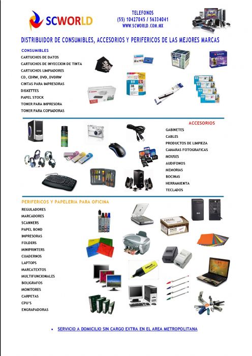 TONERS, TINTAS, COMPUTADORAS